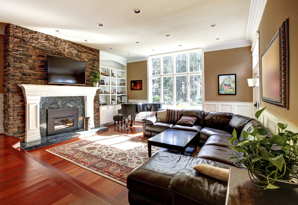 Fireplace in living room